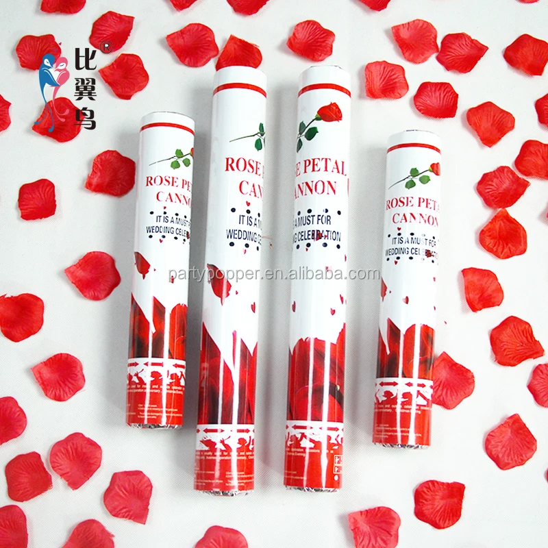 Heart Shaped Confetti/party Popper With Flower/metallic Wedding