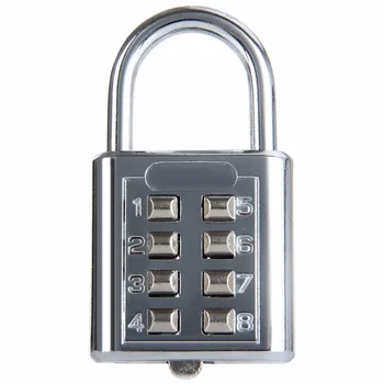 New 8 Numbers Combination Padlock Push-button Coded Lock For Outdoor 