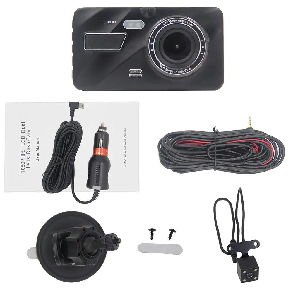 Camera Dash Cam With Dashboard 360 Degree Remote Reverse Event Data