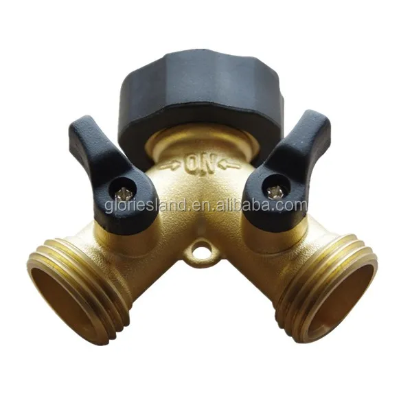3/4 "bsp 2 Way Y Brass Tap Spruitstuk Water Slang Splitter,Turn Een