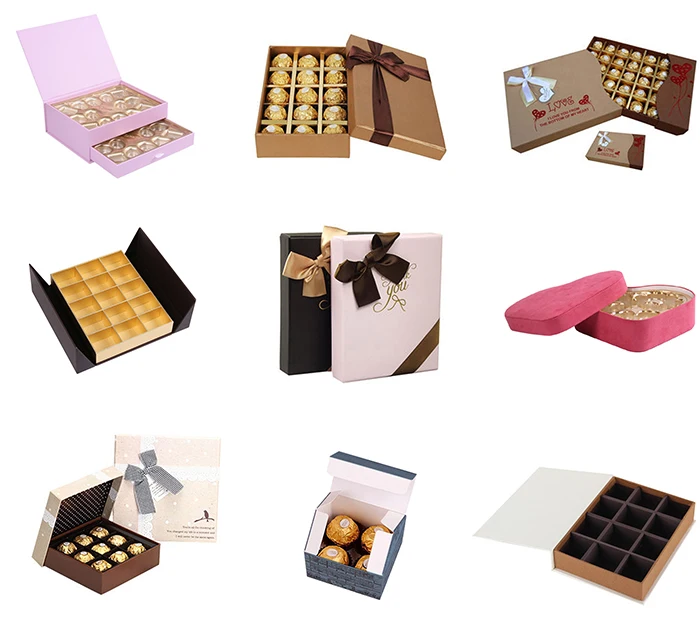 Luxury Presentation Custom Made Eco-Friendly Wholesales Print Paper Chocolate Packaging Gift Box