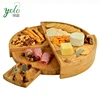 Rotating Adjustable Special Multi Tiered Level Bamboo cheese serving cutting board with cheese tools