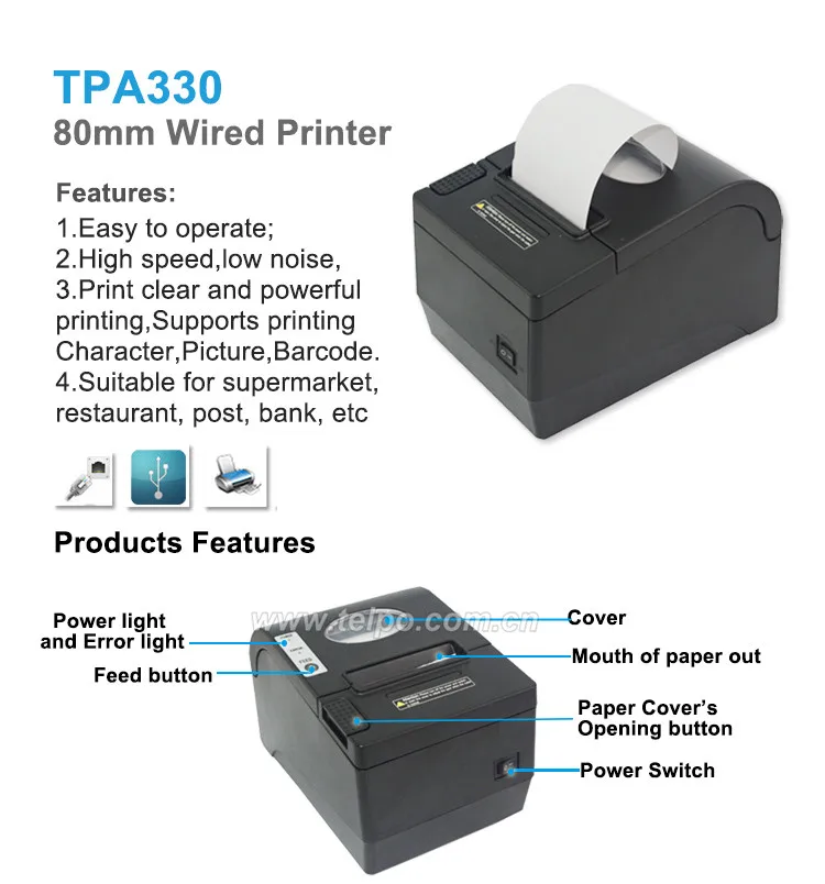 high print density 80mm thermal graphics raffle ticket printer machine for bank buy raffle ticket printer machine portable mini printer with raffle printer