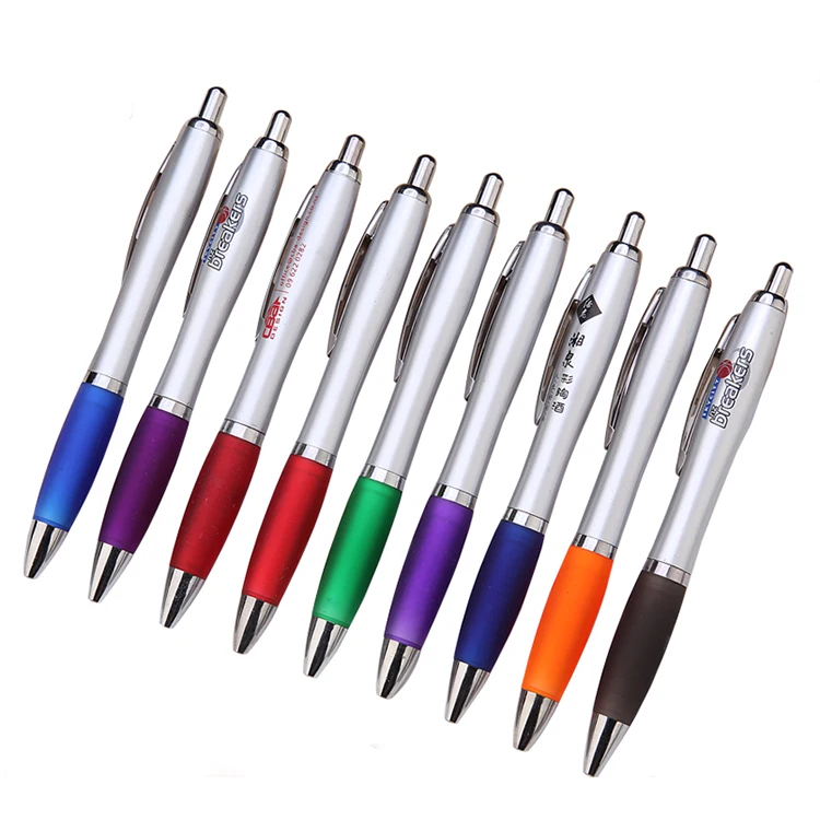 Custom Logo Promotional Plastic Ballpoint Ball Point Pen With Soft ...