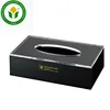 Hotel supplies black acrylic body clear acrylic on the top tissue box