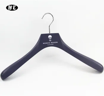 grey wooden coat hangers