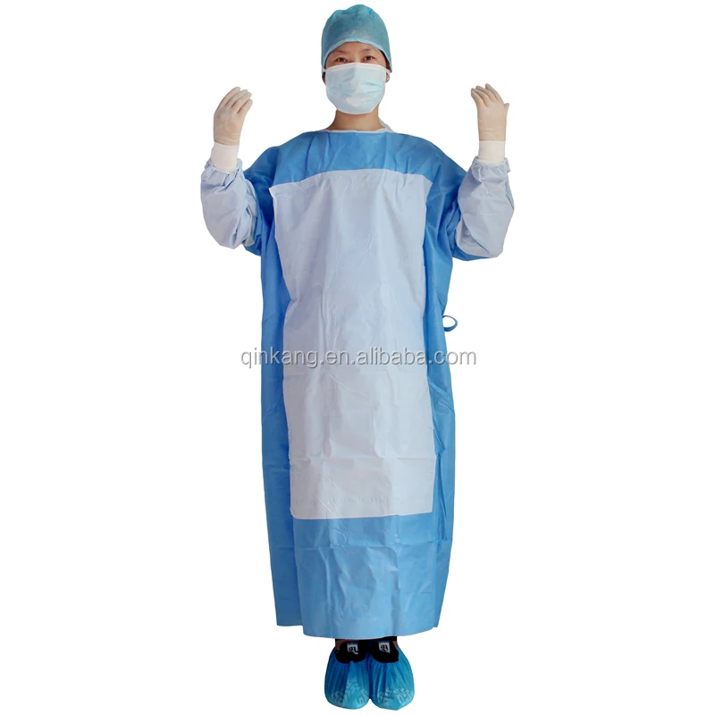 Medical Impervious Disposable Operating Robe Reinforced Nonwoven Sms