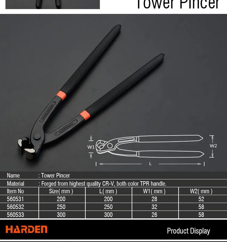 Professional Germany Type Alloy Steel 300mm Carpenter Cutting Tool