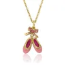 YCP7117 Girls dance shoe silver fashion pendant with enamel
