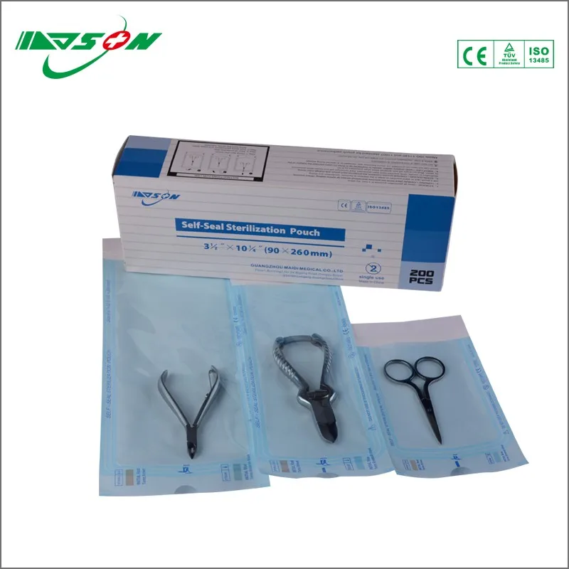 Medical Dental Surgical Instruments Self Sealing Sterilization Pouch