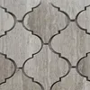 Grey wood marble mosaic tiles glued with lantern chips