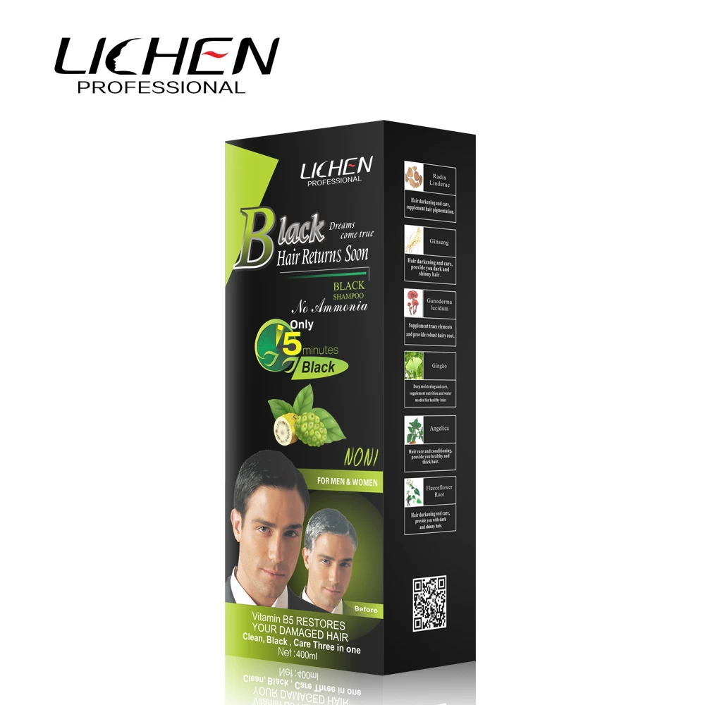 Customized Magic 5 Mins Dye Shampoo Change White Hair To Black