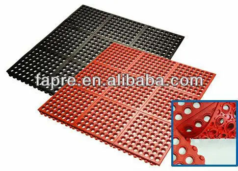 rubber mat anti fatigue slip hollow ring outdoor duty heavy tyre cowshed recycled interlocking grass inch china holes mats non
