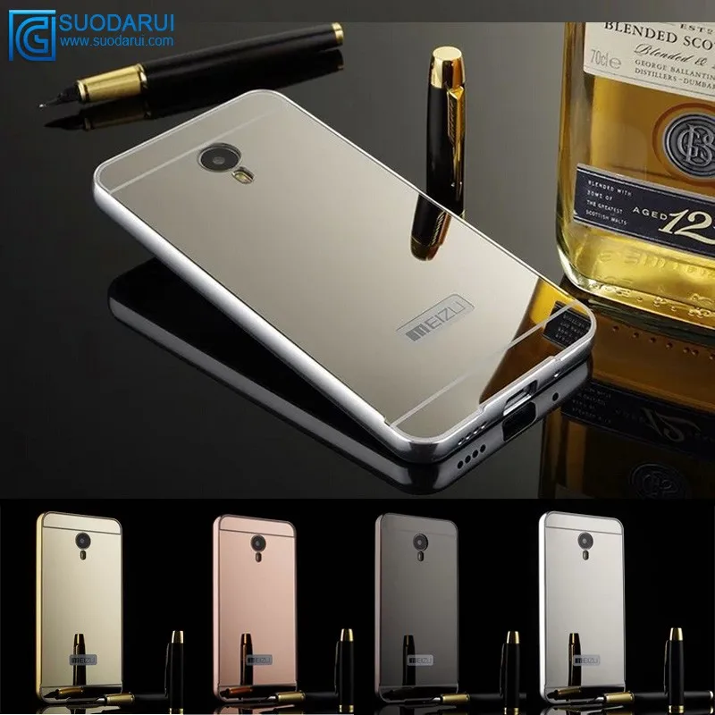 Luxury design 24K glod aluminum mirror case for Meizu MX5 PRO mirror hard back cover