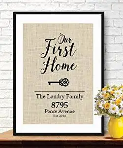 Personalized House Numbers Find Get Quotations Elegant Gifts For House Warming New Home Housewarming Gift Our First Burlap Print