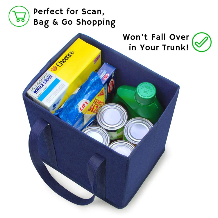 collapsible shopping box bag