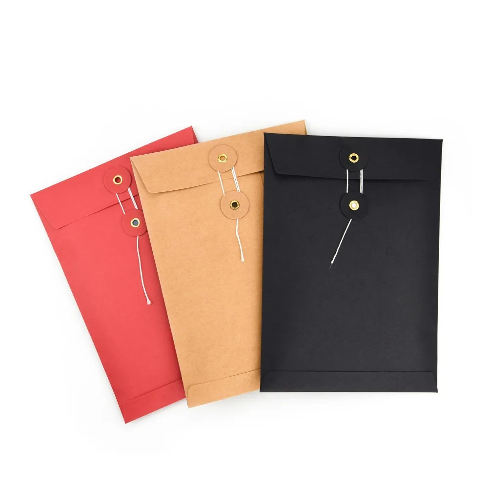 Envelope String Closure Kraft Paper Gusset Envelope - Buy Gusset