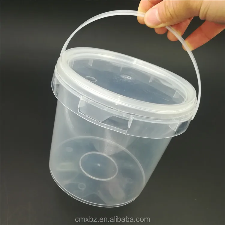 Theftproof Design Food Grade Pp Clear Plastic Buckets Wholesale With