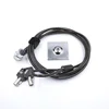 brass key with a cylindrical mechanism security cable laptop lock