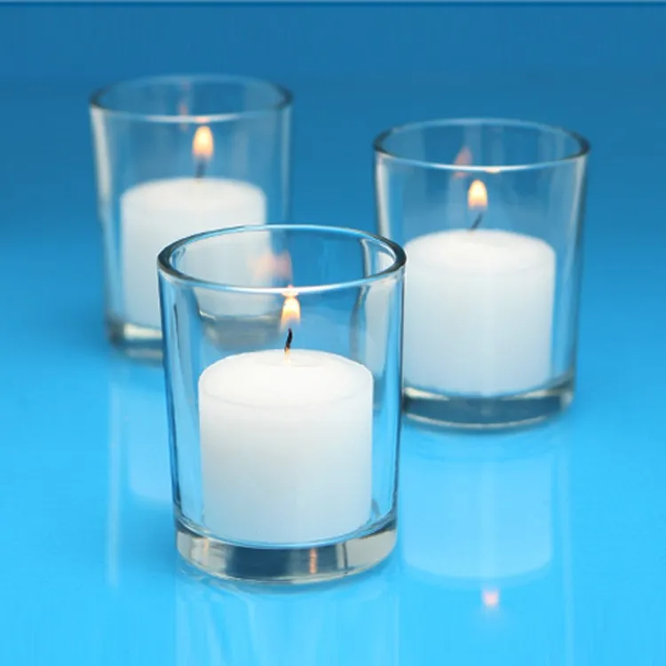 Mini Szie Unscented Votive Wishing Grave Candle In Colorful Glass Jars