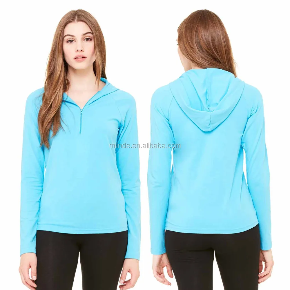 women's cotton quarter zip pullover