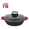 Exquisite workmanship die cast aluminum shallow casserole cookware