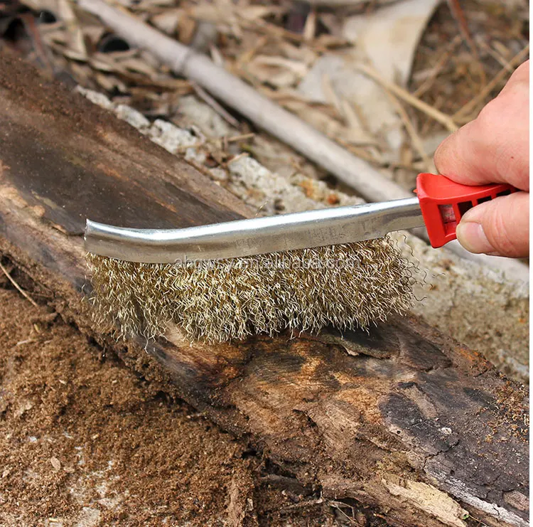 Knife Scraper Steel Brass Wire Brushes With Plastic Handle Buy Steel