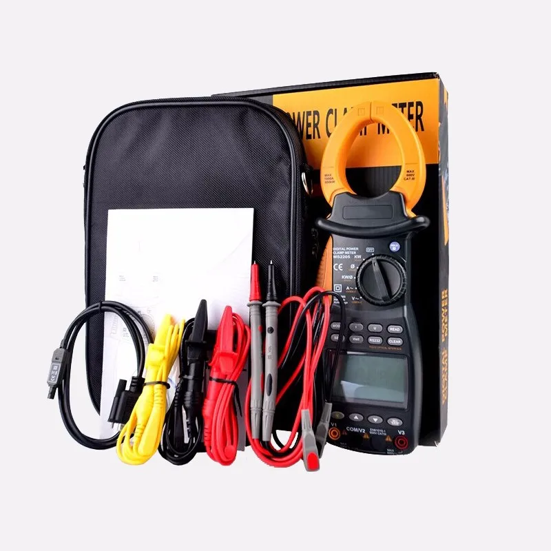 Digital 3 Phase Harmonic Power Clamp Meter With Rs232 Data Interface