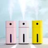 Mini USB portable desk cool air humidifier with LED light