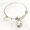 Hot selling 316L stainless steel cable wire ani adjustable bangle