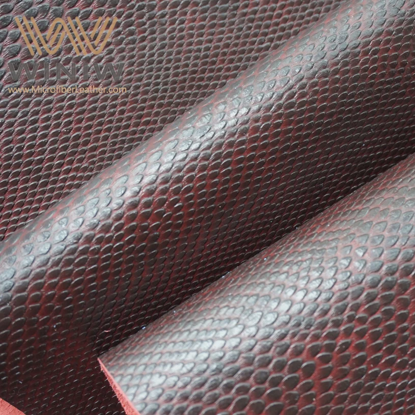 Microfiber Material Faux Snakeskin Fabric
