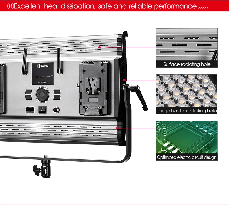 China Supplier Tolifo Professional High Power 120w Daylight LED Studio Continuous Video Light for Film Shooting