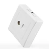 Surface mounted white Panel Quality Assured Computer+TV satellite electrical switch socketssocket 86*86