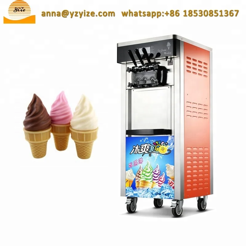 Automatic Soft Ice Cream Vending Machine Coin Operated Ice Cream