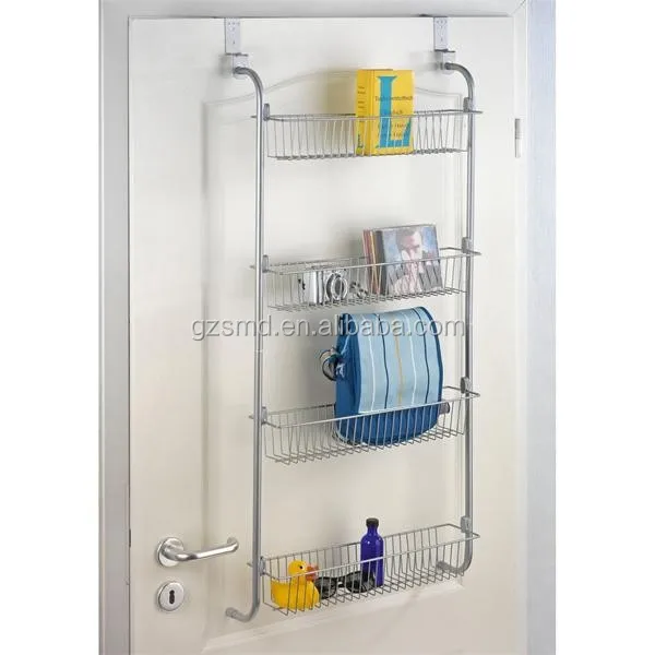 4 Tiers Metal Over The Door Hanging Storage Shelf Buy Over The Door