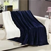 new soft solid color fleece pv bedsure throw blanket 100polyester blanket with super soft velvet and sherpa bonded fabric