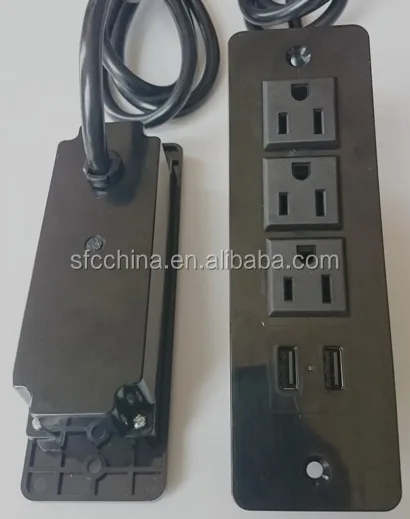 USB Charging 5v 2.4a &1A Desktop Socket / Tabletop Socket /stainless steel of face