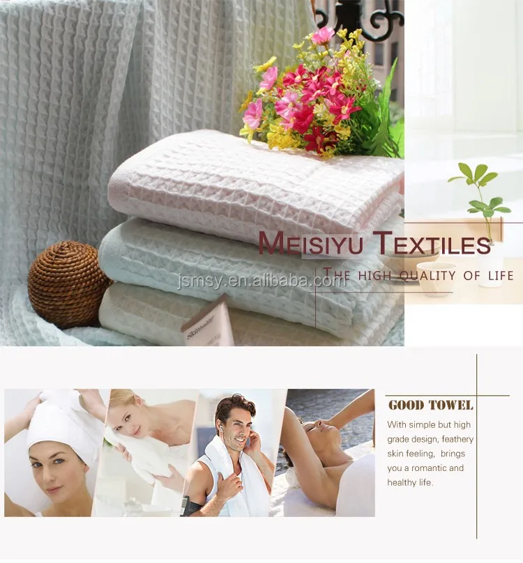 Wholesale waffle hand towel washcloths cotton waffle weave bath towel set