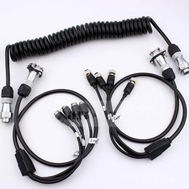 Backup Camera Trailer Cable Connector Receptacle Kit 4av Input For