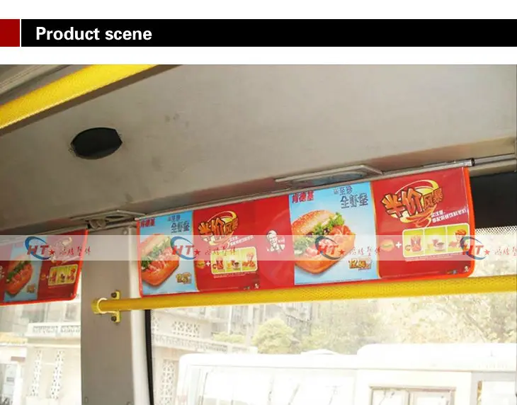 High quality transparent advertising board in bus