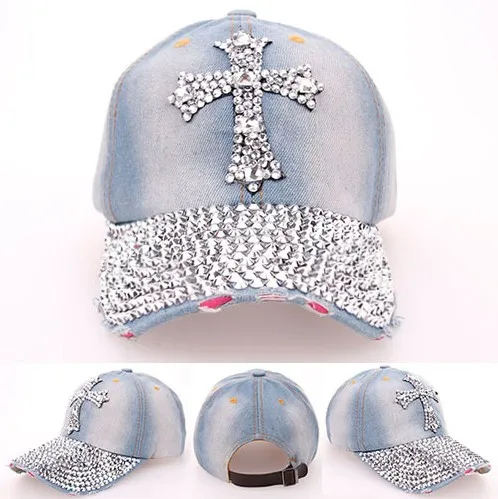 rhinestone baseball hats