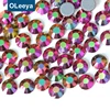 Factory Wholesale Price Glass Hot Fix Strass Intensive Glue Rose Gold AB Hot Fix Rhinestones for Bridal Wedding Dress Decoration