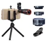 Universal 5 in 1 Extra Android Mobile Camera phone Lens kit 12X Zoom Telephoto Macro Wide Angle Fisheye Lens