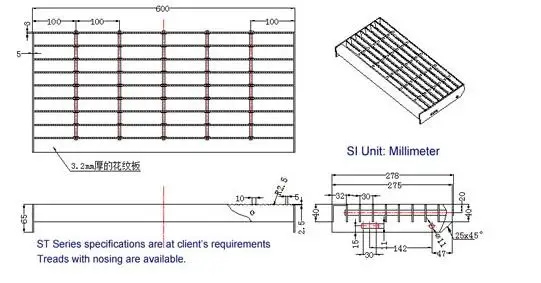 Checkered Plate Nosing Plain Steel Stair Treads Aluminum