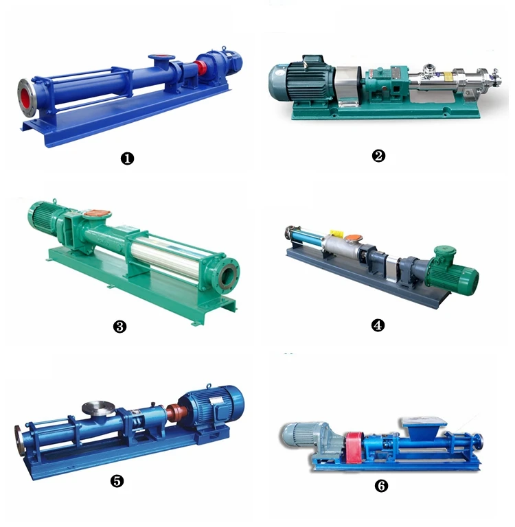 HengBiao G series helical rotor pump manufacturer flocculating agent waste water residual oil transfer mono screw pumps