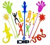 YH346 Vinyl Assorted Stretchy Sticky Toy Novelty Fidget Toy Including Large Sticky Hands,Hammers, Snakes