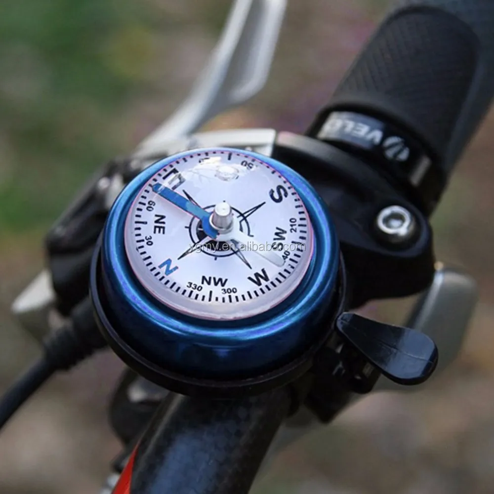 Mountain Bike Bicycle Bell With Compass Sports Cycling Handlebar Bike