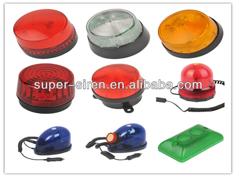 12 Volt Security Strobe Signal Warning Siren Red Flashing Light,Mini