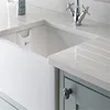 Pure white solid surface cut-to-size countertop customized stone vanity top