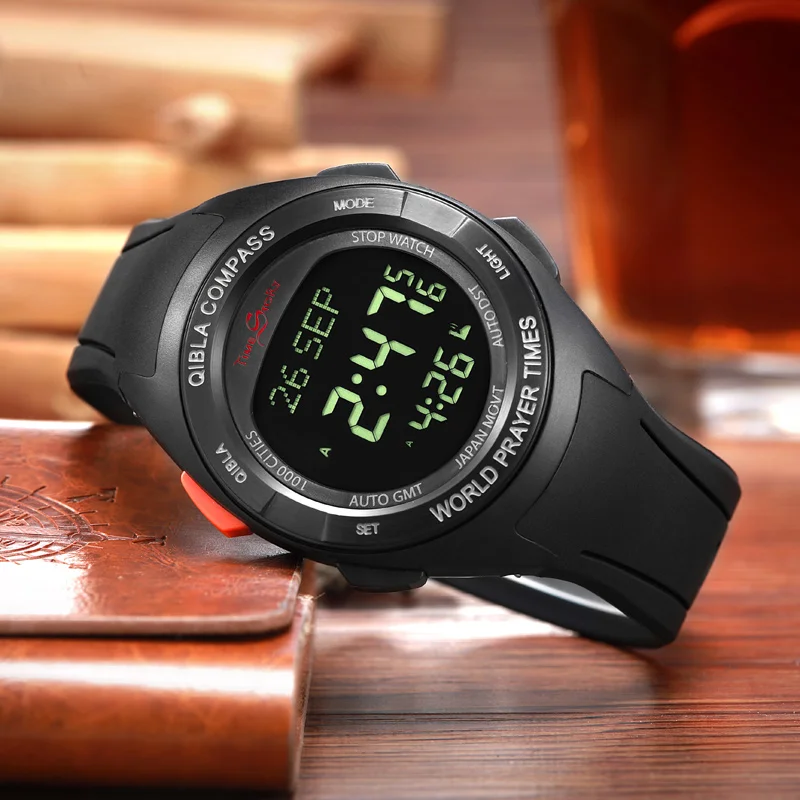 stainless steel case digital watch